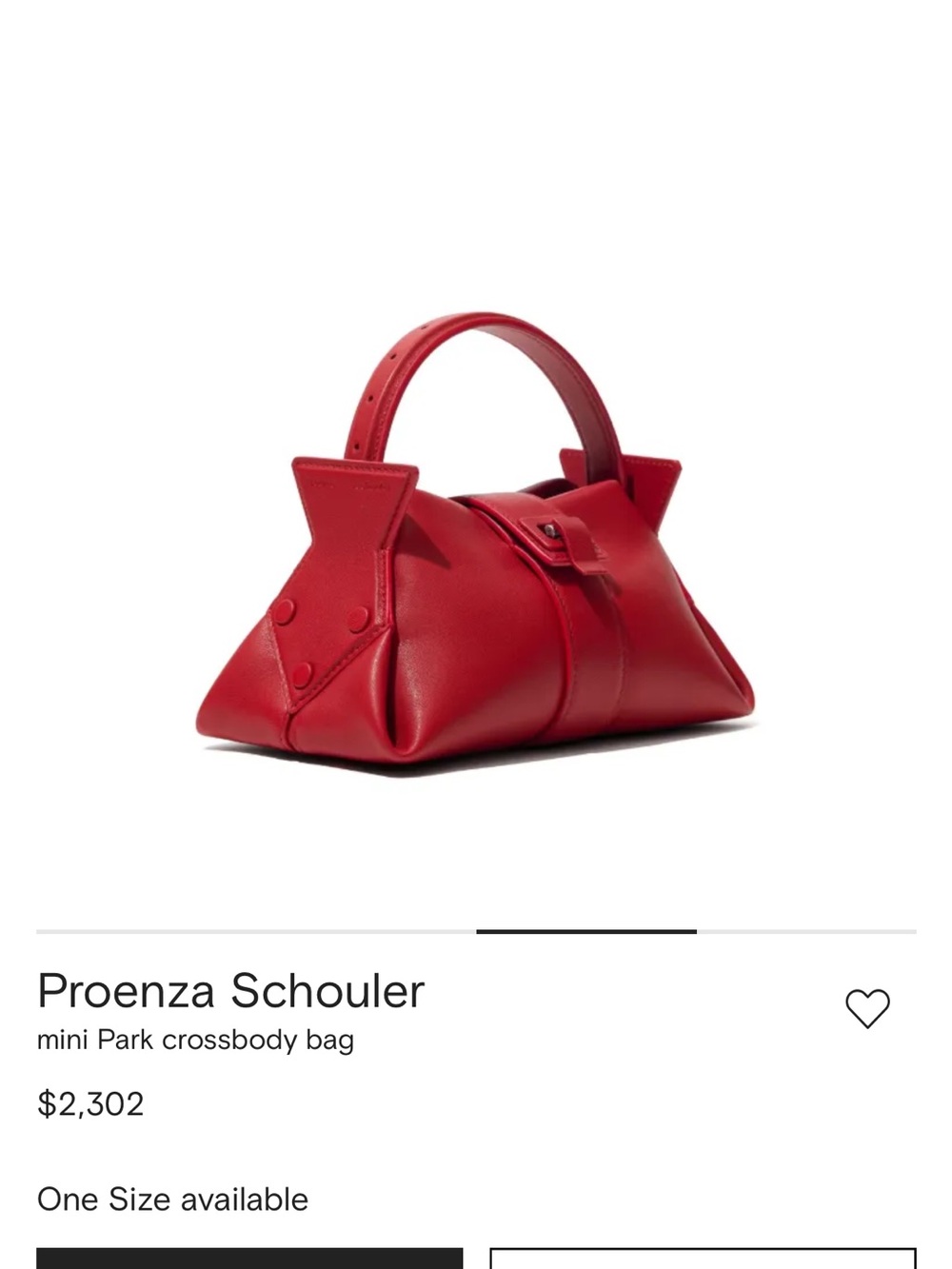 NWT Proenza Schouler Mini Park Rosewood Top Handle Crossbody Bag